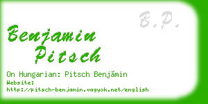 benjamin pitsch business card